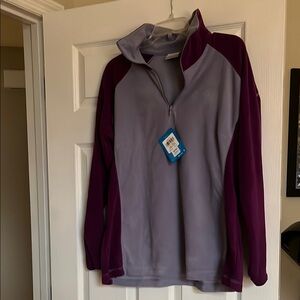 Cozy Purple and Gray Cowl Neck Sweaters